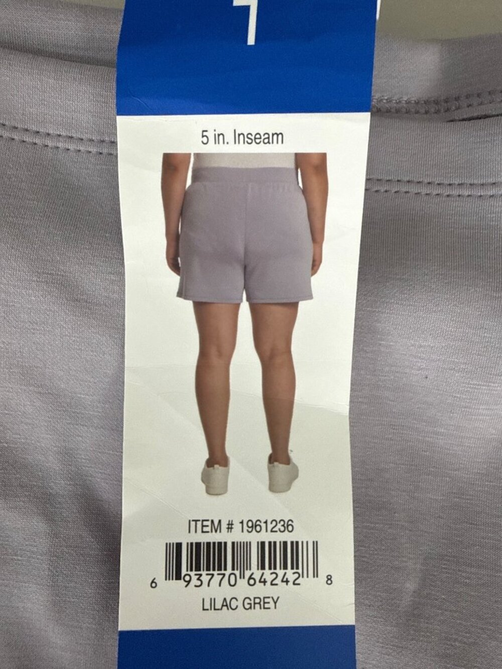 Lazypants Womens Lilac Grey Lounge Shorts Large 5" Inseam Soft Stretchy Fabric - Picture 6 of 7